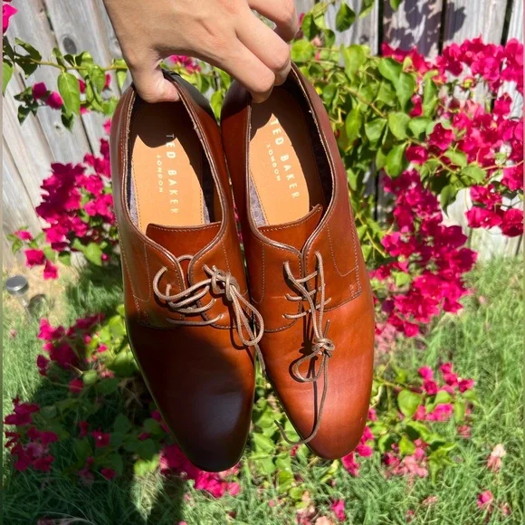 Ted Baker London Watele Leather Derby in Tan SZ 11.5 - Picture 7 of 10